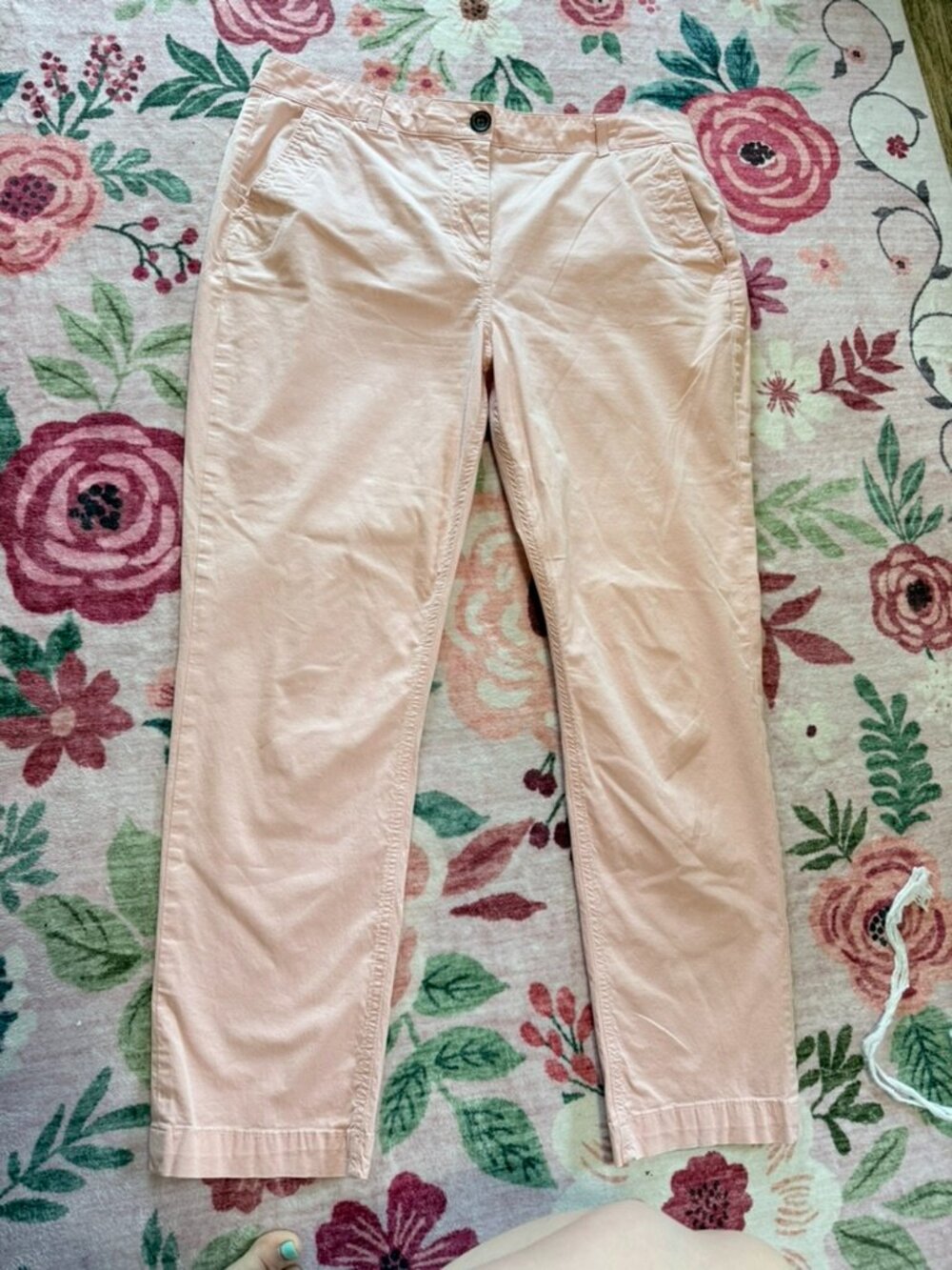 Boden Pale Pink Mid Rise Stretch Skinny Chino Pants